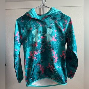 Girls Under Armor Pull Over Hoodie Size - YLG